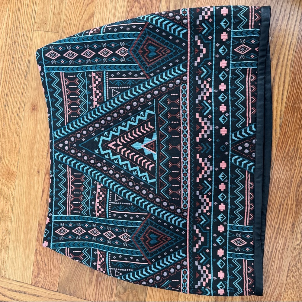 Express Patterned Mini Skirt